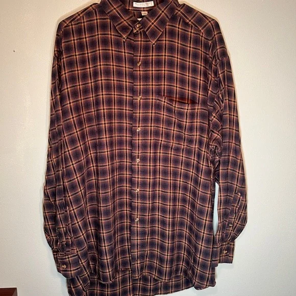 Plaid Men's Shirt - Black and Brown - Picture 3 of 6